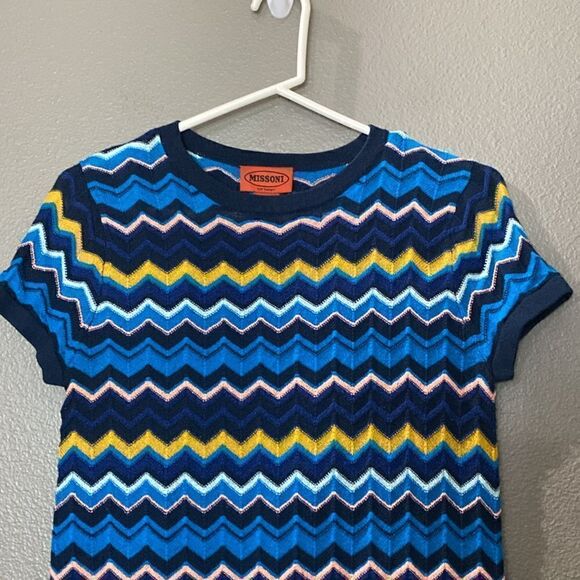 Missoni for Target Girls Zigzag Dress Navy Blue/Yellow/Pink - Picture 16 of 16
